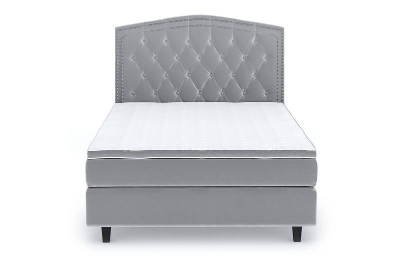 Romance Lyx Velvet Sängpaket 140x200 - Ljusgrå - Möbler - Säng - Kontinentalsäng