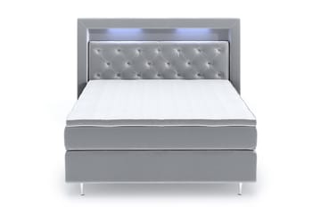 Romance Lyx Velvet Sängpaket 140x200 - Ljusgrå - Möbler - Säng - Kontinentalsäng