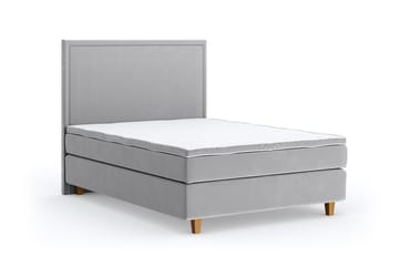 Romance Lyx Velvet Sängpaket 140x200 - Ljusgrå - Möbler - Säng - Kontinentalsäng