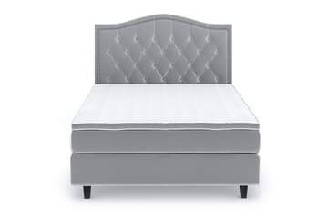 Romance Lyx Velvet Sängpaket 140x200 - Ljusgrå - Möbler - Säng - Kontinentalsäng