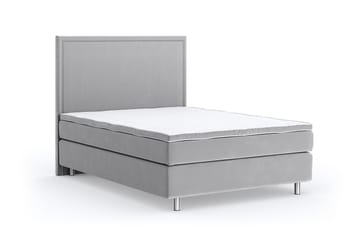 Romance Lyx Velvet Sängpaket 140x200 - Ljusgrå - Möbler - Säng - Kontinentalsäng