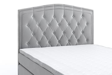 Romance Lyx Velvet Sängpaket 140x200 - Ljusgrå - Möbler - Säng - Kontinentalsäng