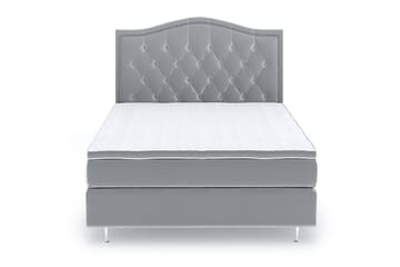 Romance Lyx Velvet Sängpaket 140x200 - Ljusgrå - Möbler - Säng - Kontinentalsäng
