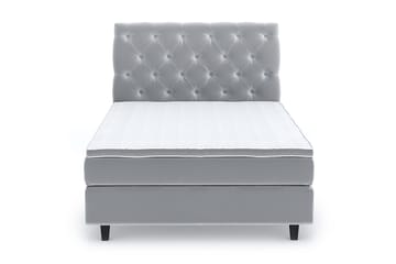 Romance Lyx Velvet Sängpaket 140x200 - Ljusgrå - Möbler - Säng - Kontinentalsäng