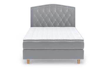 Romance Lyx Velvet Sängpaket 140x200 - Ljusgrå - Möbler - Säng - Kontinentalsäng
