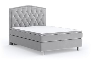 Romance Lyx Velvet Sängpaket 140x200 - Ljusgrå - Möbler - Säng - Kontinentalsäng