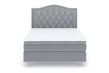Romance Lyx Velvet Sängpaket 140x200 - Ljusgrå - Möbler - Säng - Kontinentalsäng