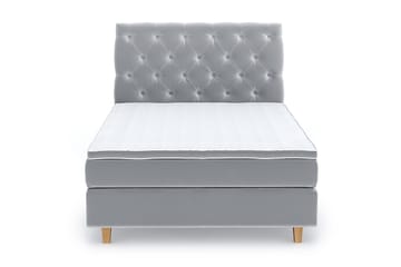Romance Lyx Velvet Sängpaket 140x200 - Ljusgrå - Möbler - Säng - Kontinentalsäng