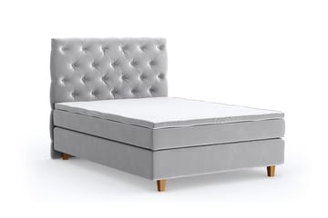 Romance Lyx Velvet Sängpaket 140x200 - Ljusgrå - Möbler - Säng - Kontinentalsäng