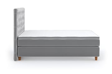 Romance Lyx Velvet Sängpaket 140x200 - Ljusgrå - Möbler - Säng - Kontinentalsäng