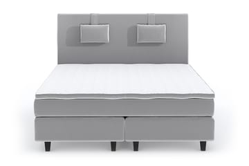 Romance Lyx Velvet Sängpaket 160x200 - Ljusgrå - Möbler - Säng - Kontinentalsäng