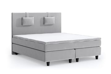 Romance Lyx Velvet Sängpaket 160x200 - Ljusgrå - Möbler - Säng - Kontinentalsäng