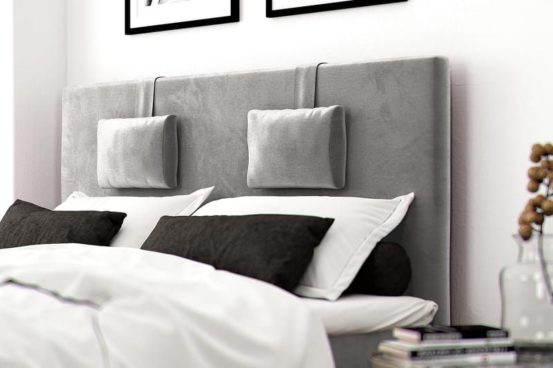 Romance Lyx Velvet Sängpaket 160x200 - Ljusgrå - Möbler - Säng - Kontinentalsäng