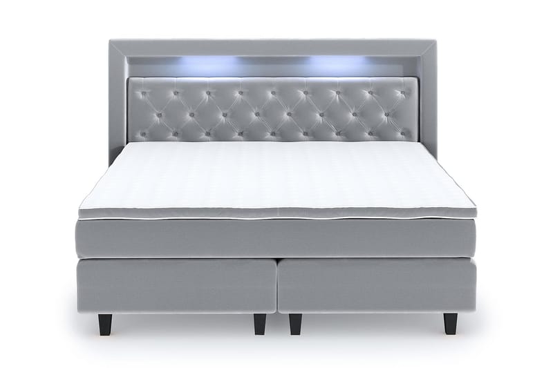 Romance Lyx Velvet Sängpaket 160x200 - Ljusgrå - Möbler - Säng - Kontinentalsäng