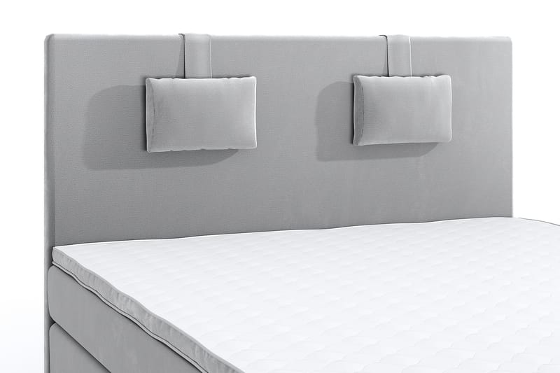 Romance Lyx Velvet Sängpaket 160x200 - Ljusgrå - Möbler - Säng - Kontinentalsäng