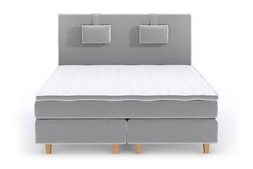 Romance Lyx Velvet Sängpaket 160x200 - Ljusgrå - Möbler - Säng - Kontinentalsäng