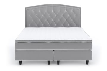 Romance Lyx Velvet Sängpaket 160x200 - Ljusgrå - Möbler - Säng - Kontinentalsäng