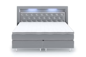 Romance Lyx Velvet Sängpaket 160x200 - Ljusgrå - Möbler - Säng - Kontinentalsäng