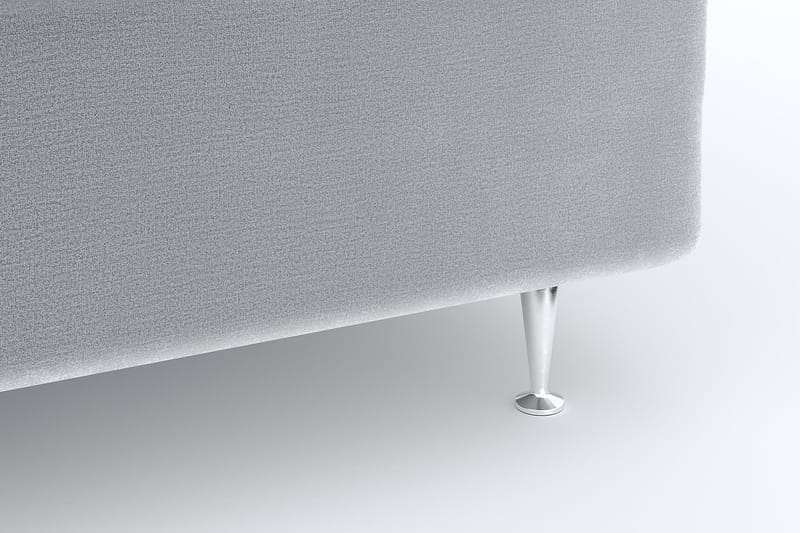 Romance Lyx Velvet Sängpaket 160x200 - Ljusgrå - Möbler - Säng - Kontinentalsäng