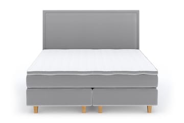 Romance Lyx Velvet Sängpaket 160x200 - Ljusgrå - Möbler - Säng - Kontinentalsäng