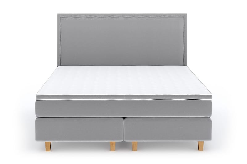 Romance Lyx Velvet Sängpaket 160x200 - Ljusgrå - Möbler - Säng - Kontinentalsäng