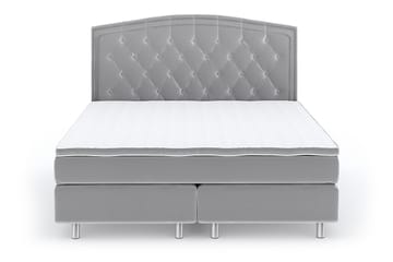 Romance Lyx Velvet Sängpaket 160x200 - Ljusgrå - Möbler - Säng - Kontinentalsäng