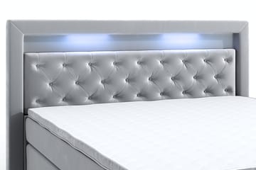Romance Lyx Velvet Sängpaket 180x200 - Ljusgrå - Möbler - Säng - Kontinentalsäng
