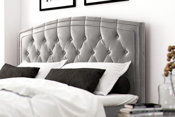 Romance Lyx Velvet Sängpaket 180x200 - Ljusgrå - Möbler - Säng - Kontinentalsäng