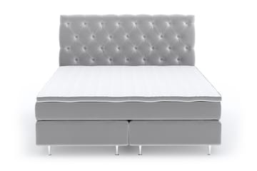 Romance Lyx Velvet Sängpaket 180x200 - Ljusgrå - Möbler - Säng - Kontinentalsäng
