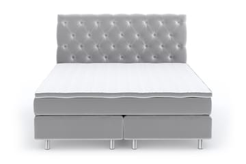 Romance Lyx Velvet Sängpaket 180x200 - Ljusgrå - Möbler - Säng - Kontinentalsäng