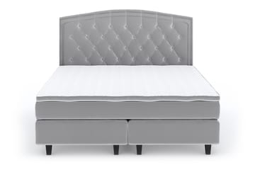 Romance Lyx Velvet Sängpaket 180x200 - Ljusgrå - Möbler - Säng - Kontinentalsäng