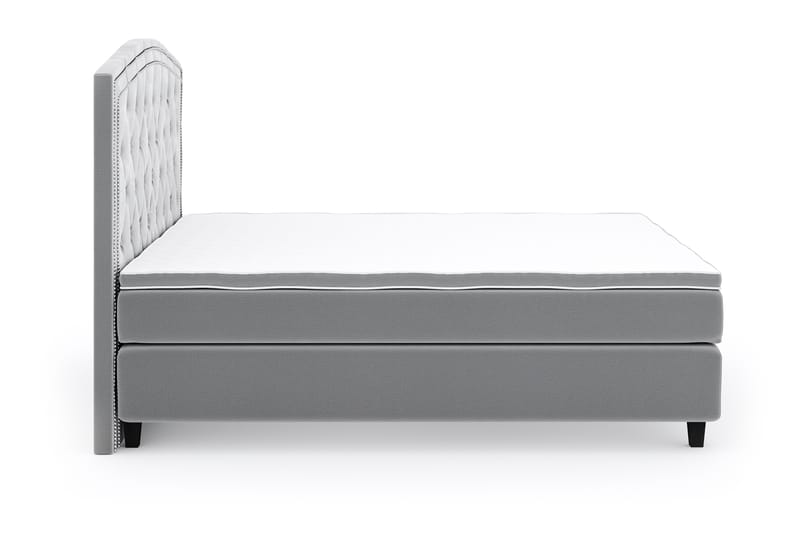 Romance Lyx Velvet Sängpaket 180x200 - Ljusgrå - Möbler - Säng - Kontinentalsäng