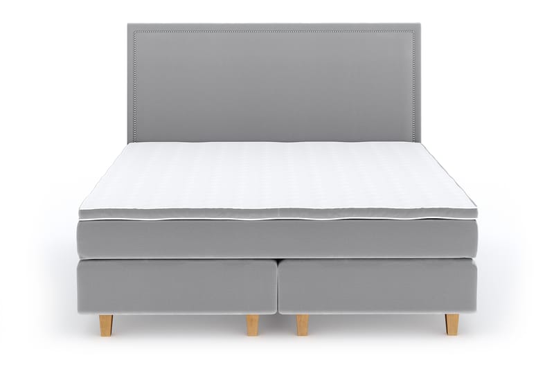 Romance Lyx Velvet Sängpaket 180x200 - Ljusgrå - Möbler - Säng - Kontinentalsäng