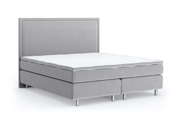 Romance Lyx Velvet Sängpaket 180x200 - Ljusgrå - Möbler - Säng - Kontinentalsäng