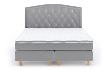 Romance Lyx Velvet Sängpaket 180x200 - Ljusgrå - Möbler - Säng - Kontinentalsäng