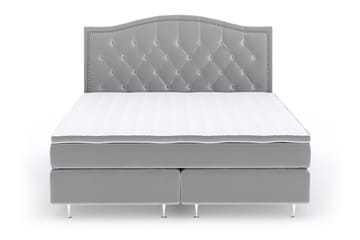 Romance Lyx Velvet Sängpaket 180x200 - Ljusgrå - Möbler - Säng - Kontinentalsäng