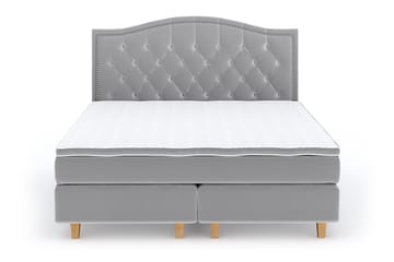 Romance Lyx Velvet Sängpaket 180x200 - Ljusgrå - Möbler - Säng - Kontinentalsäng