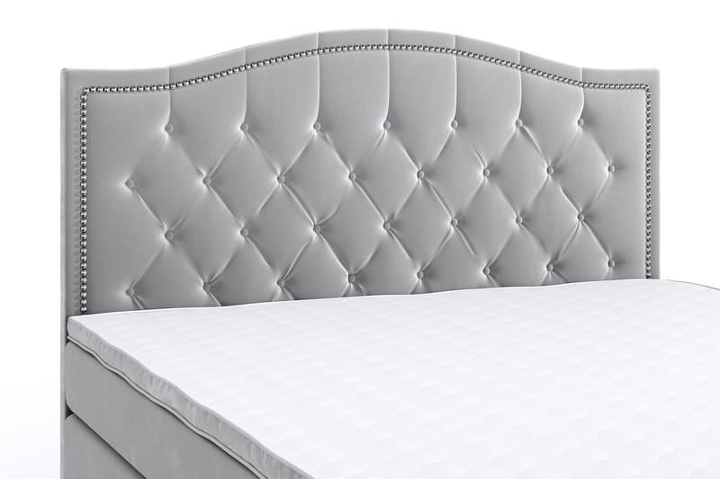 Romance Lyx Velvet Sängpaket 180x200 - Ljusgrå - Möbler - Säng - Kontinentalsäng