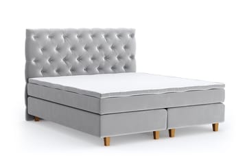 Romance Lyx Velvet Sängpaket 180x200 - Ljusgrå - Möbler - Säng - Kontinentalsäng