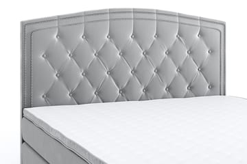 Romance Lyx Velvet Sängpaket 180x200 - Ljusgrå - Möbler - Säng - Kontinentalsäng