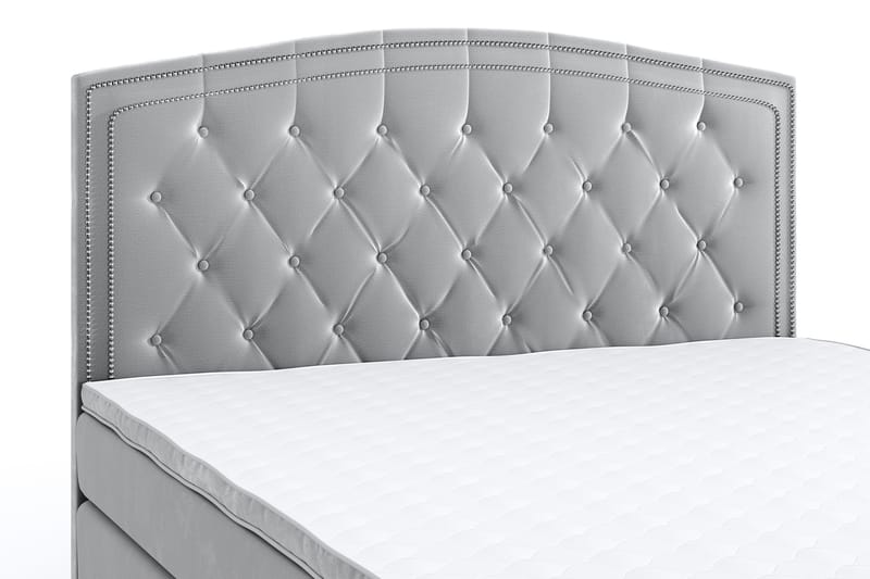 Romance Lyx Velvet Sängpaket 180x200 - Ljusgrå - Möbler - Säng - Kontinentalsäng