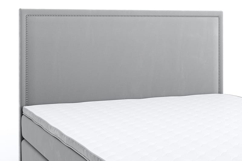 Romance Lyx Velvet Sängpaket 180x200 - Ljusgrå - Möbler - Säng - Kontinentalsäng