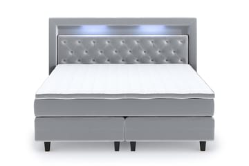 Romance Lyx Velvet Sängpaket 210x210 - Ljusgrå - Möbler - Säng - Kontinentalsäng