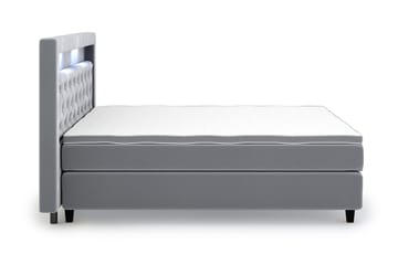 Romance Lyx Velvet Sängpaket 210x210 - Ljusgrå - Möbler - Säng - Kontinentalsäng