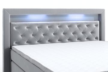 Romance Lyx Velvet Sängpaket 210x210 - Ljusgrå - Möbler - Säng - Kontinentalsäng
