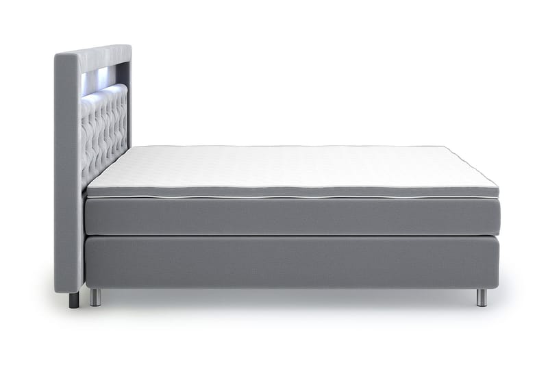 Romance Lyx Velvet Sängpaket 210x210 - Ljusgrå - Möbler - Säng - Kontinentalsäng