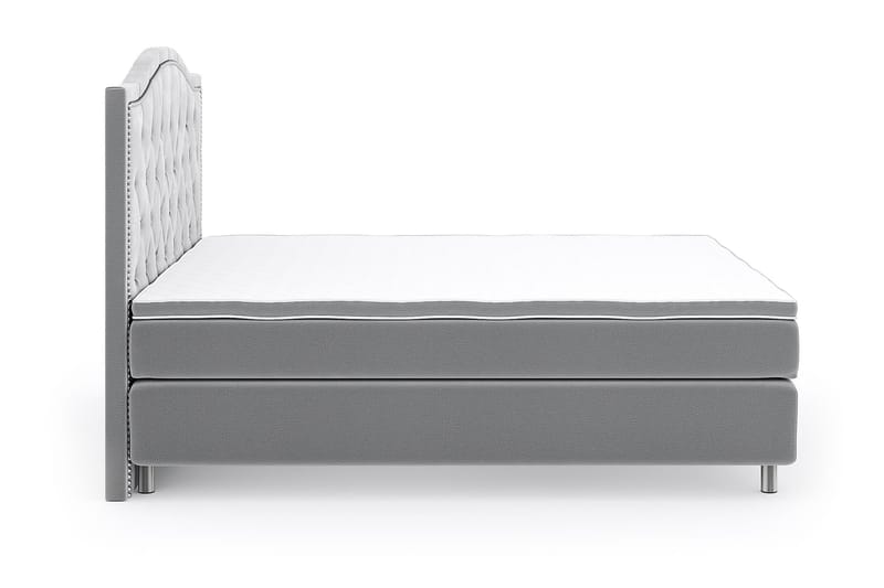Romance Lyx Velvet Sängpaket 210x210 - Ljusgrå - Möbler - Säng - Kontinentalsäng