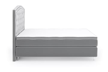 Romance Lyx Velvet Sängpaket 210x210 - Ljusgrå - Möbler - Säng - Kontinentalsäng