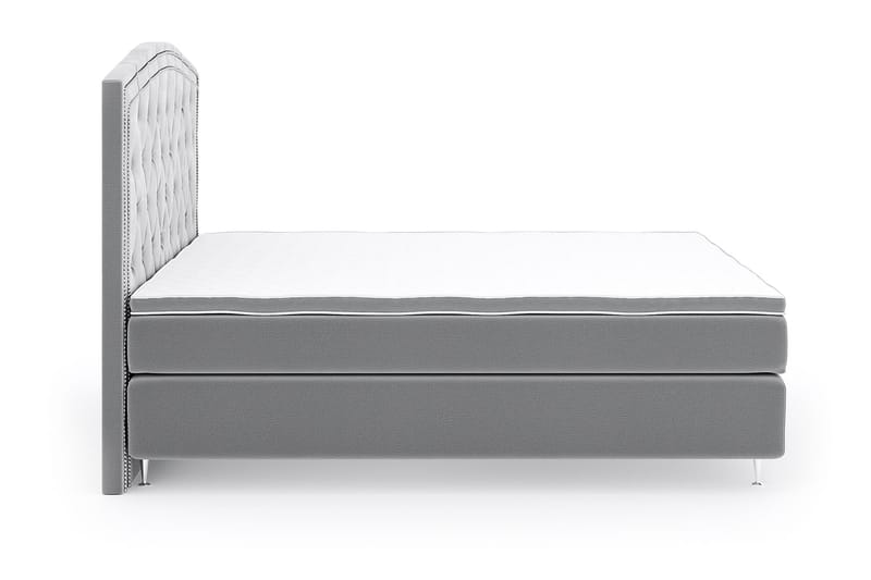 Romance Lyx Velvet Sängpaket 210x210 - Ljusgrå - Möbler - Säng - Kontinentalsäng