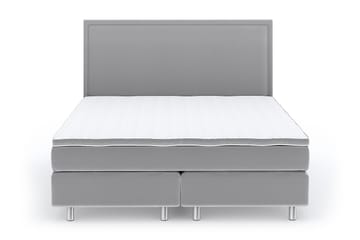 Romance Lyx Velvet Sängpaket 210x210 - Ljusgrå - Möbler - Säng - Kontinentalsäng